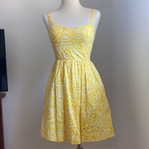 Lilly Pulitzer Yellow Sweetheart Mini Dress